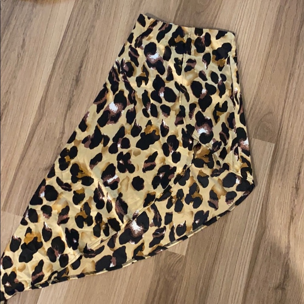 VGUC Asymmetrical leopard skirt - size 2